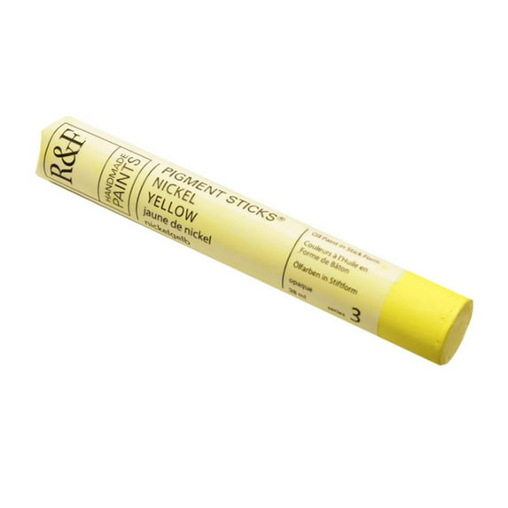 R&F Handmade Paints Pigment Stick, 38ml, Nickel Yellow