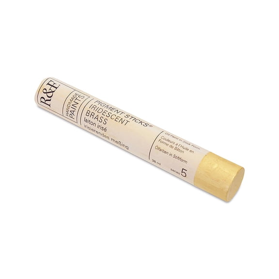 R&F Handmade Paints Pigment Stick, 38ml, iridescent Brass