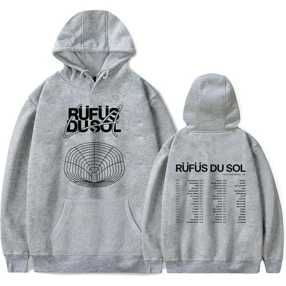 RÜFÜS DU SOL World Tour 2025 Merch Hoodie Pockets Drawstring Unisex Hooded Sweatshirt Fashion Clothing