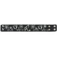 thumbnail image 1 of "R" Floral Stitched Bracelet - 8.5" Leather & Gemstone, 1 of 3