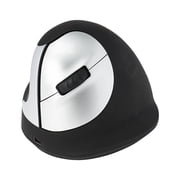 R-Go Tools Wireless Vertical Ergonomic Mouse, Left-Handed, Black/Silver