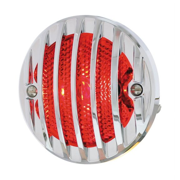 R/H Incandescent Glass Lens Tail Light Assembly w/Grille Bezel 1933-36 Ford