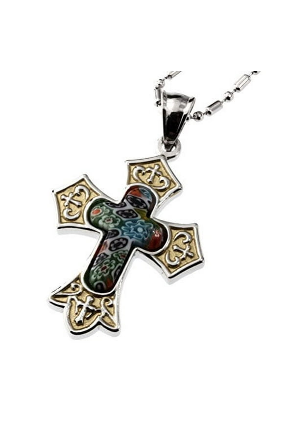 Classic Style Resin Layered Cross Pendant for Men and Women