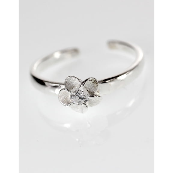 R.H. Jewelry Hawaii Silver Toe ring  One Plumeria Flower Toering