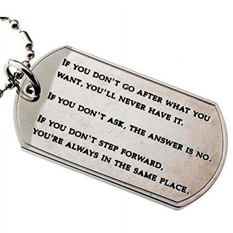 Motivational dog tag necklaces best sale