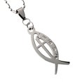 thumbnail image 1 of R.H. Jewelry Jesus Fish and Cross Pendant Stainless Steel Jewelry, 1 of 3