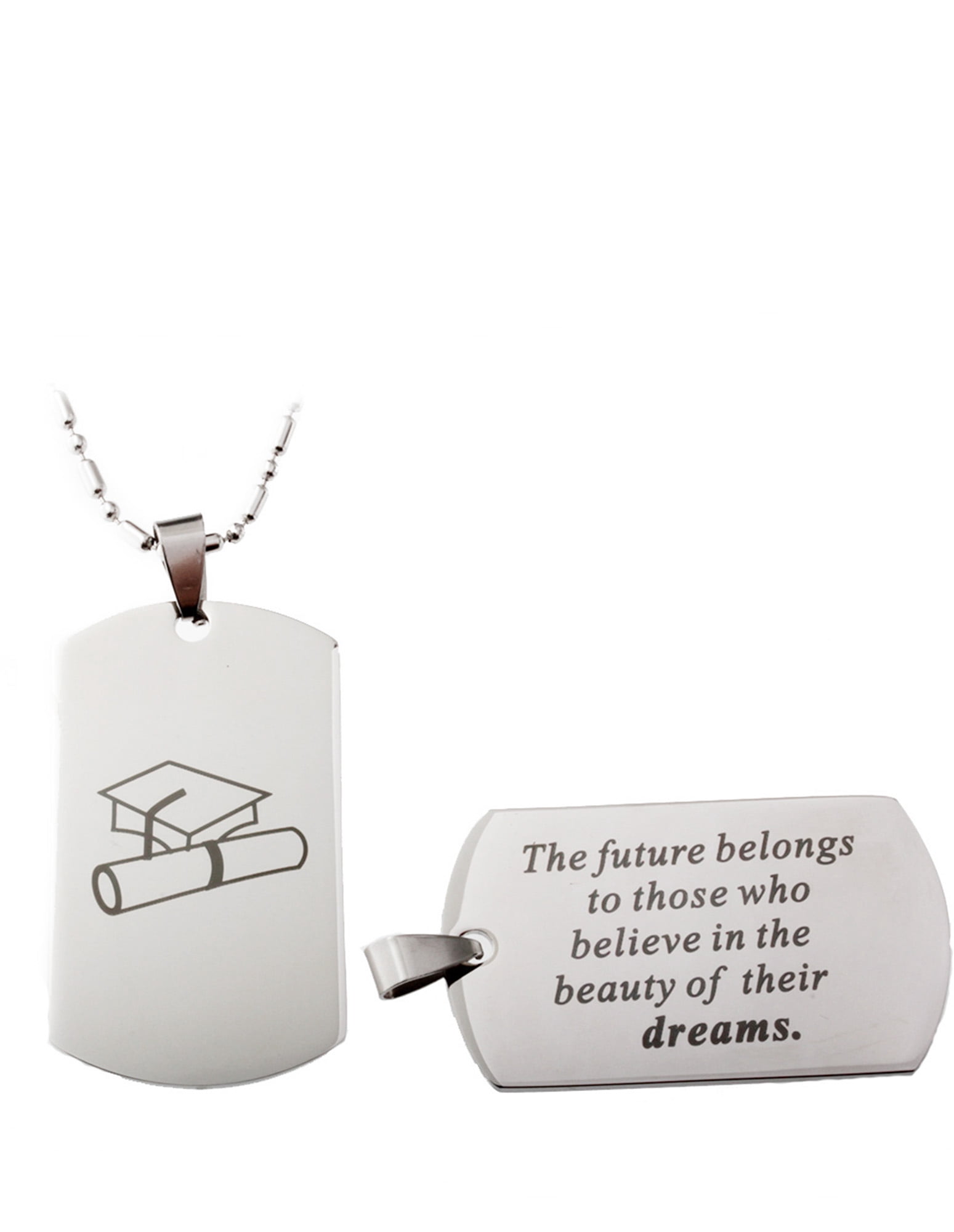 Jewelry Personalized Hand Stamped Dog Tag Graduation