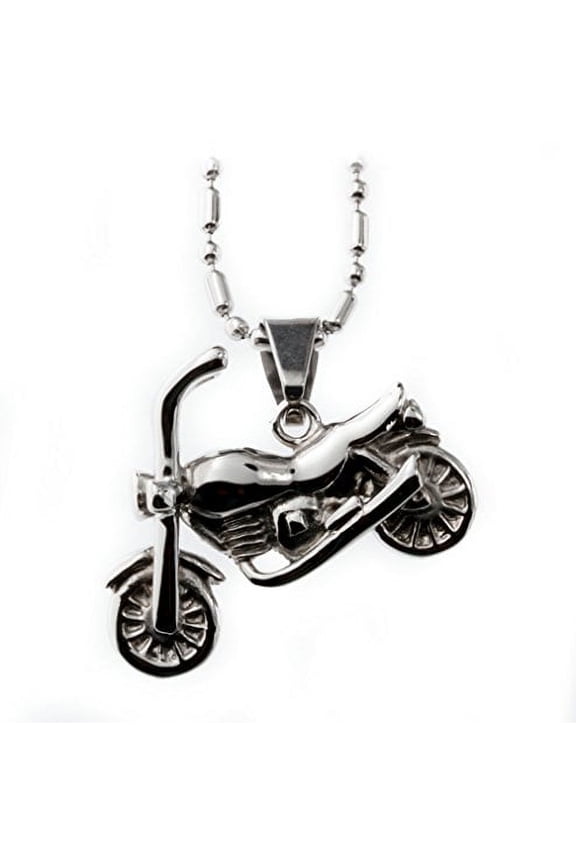 R.H Jewelry Punk Motorcycle Bike Stainless Steel Pendant Necklace