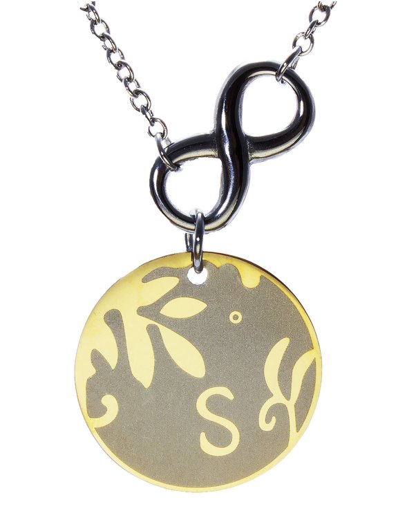 Stainless Steel Alphabet Initial Sentimental Pendant Necklace (S)