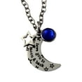 thumbnail image 1 of R.H. Jewelry Stainless Steel Pendant Necklace I Love You to the Moon and Back With Blue Cystal, 1 of 4