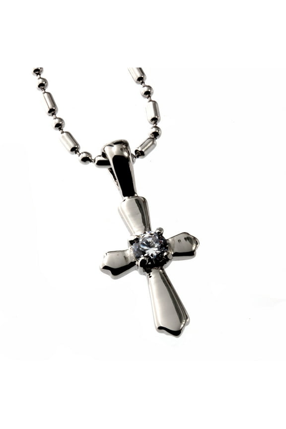 Stainless Steel Small Cross Pendant With Chain