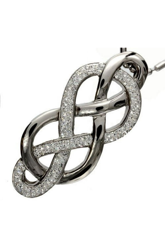 Women's Large Infinity Symbol Stainless Steel Pendant Necklace