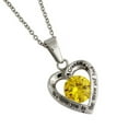 thumbnail image 1 of R.H. Jewelry Womens Stainless Steel Pendant, Grandma's Yellow Crystal Heart Pendant, 1 of 3