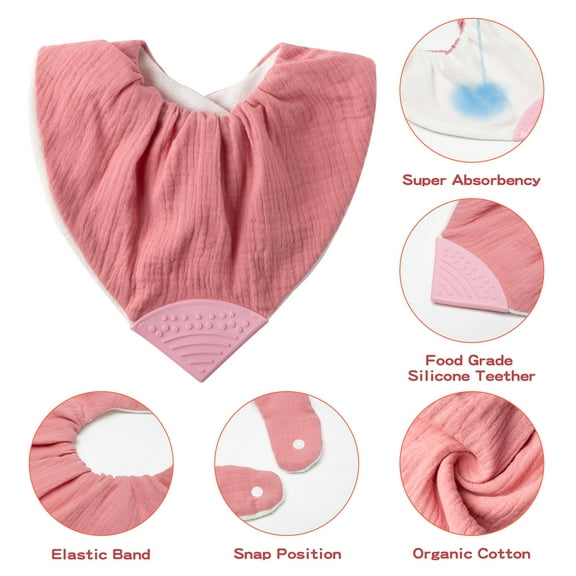 MALLMALL6 eeding Bib with Teethers, 3 Piece