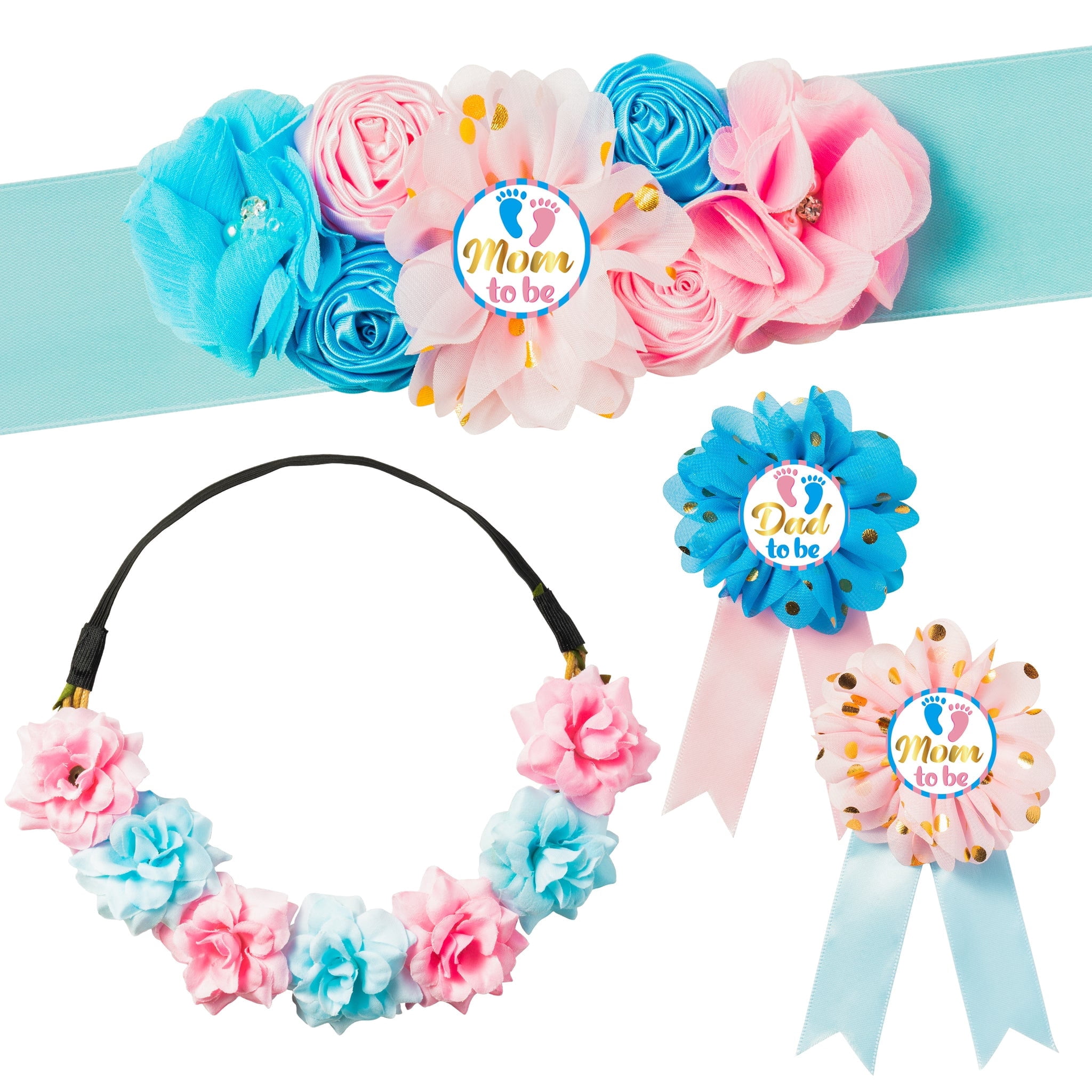 Aazon.co: Aternity Sash And Corsage Pin Kit, Blue Baby Shower Decorations Corsage Pin And
