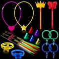 thumbnail image 1 of MALLMALL6  Glow Sticks Party Favors,Diy Shiny Necklaces Bracelets Rings,80Counts, 1 of 6