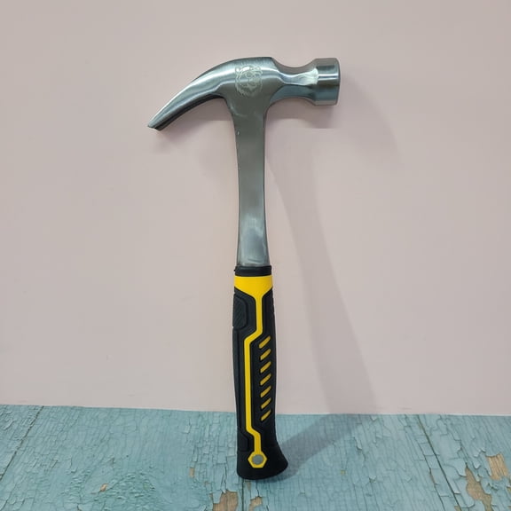 R Hammers, Hand Tools, All Steel Forged Claw Hammer with Non-Slip Rubber Grip, Heavy Duty Multipurpose Nail Pulling Hammer for Household Repair, Woodworking & Construction