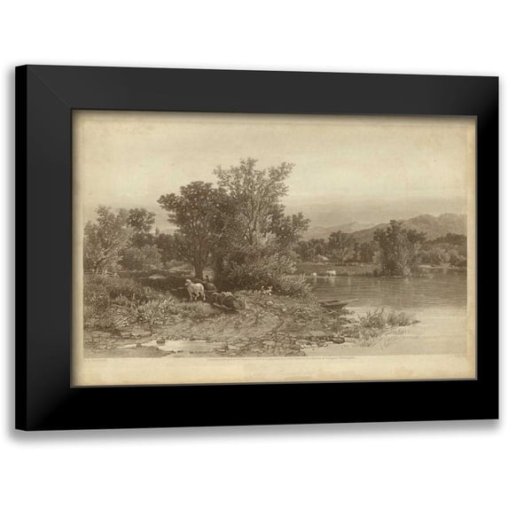 R. Hinshelwood 18x13 Black Modern Framed Museum Art Print Titled - The Housatonic