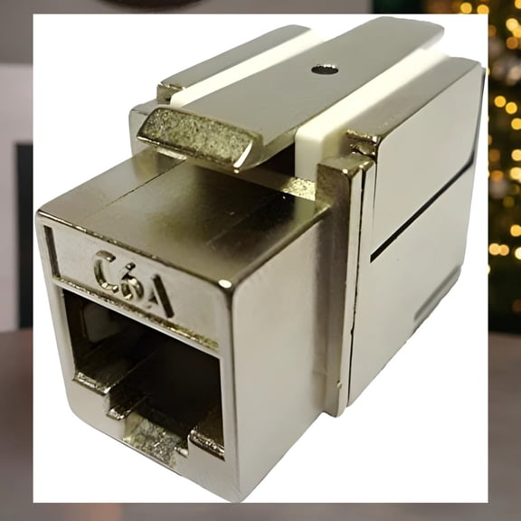 R.J. Enterprises Keystone Type Cat6A Jack Cable Connector, 10 Gigabit, 10-Pack