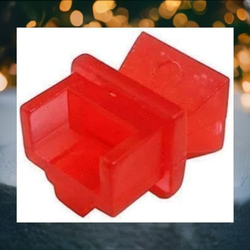 R.J. Enterprises- RJ45 Jack Dust Cover, Cap, Protector, Red (Price per Bag of 100p) DC-0-RD$$Tools & Hardware Other