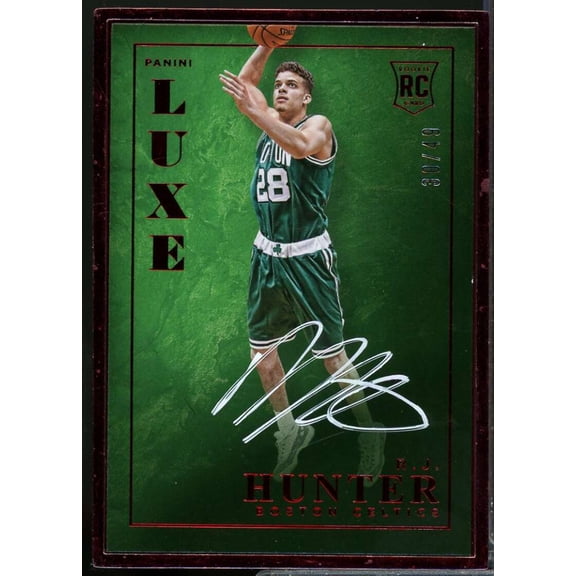 R.J. Hunter Rookie /49 Card 2015-16 Panini Luxe Autographs Ruby #28