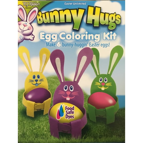 R.J. Rabbit BUNNY HUGS egg decorating kit by Easter Unlimited