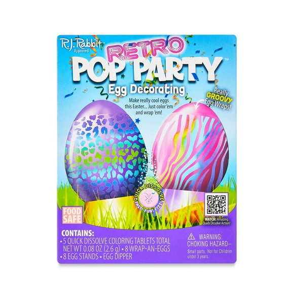 R.J. Rabbit, Retro Pop Party, Easter Egg Decorating Kit