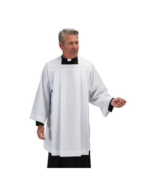 R. J. Toomey 65 Percent Polyester & 35 Percent Cotton Traditional Box Pleated Surplice - Small