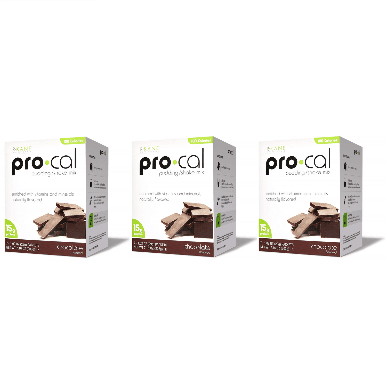 R-Kane Nutritionals Pro-Cal High Protein Shake or Pudding - Chocolate Size: 3-Pack