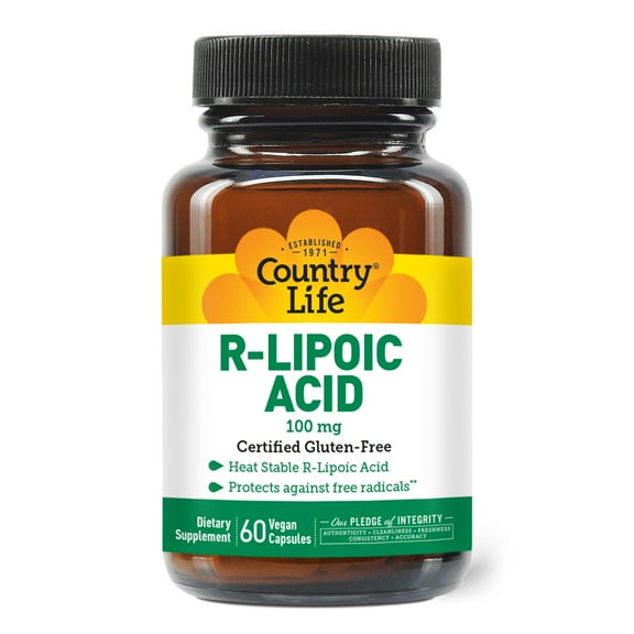 Country Life R-Lipoic Acid, 100 mg, 60 Vegan Capsules