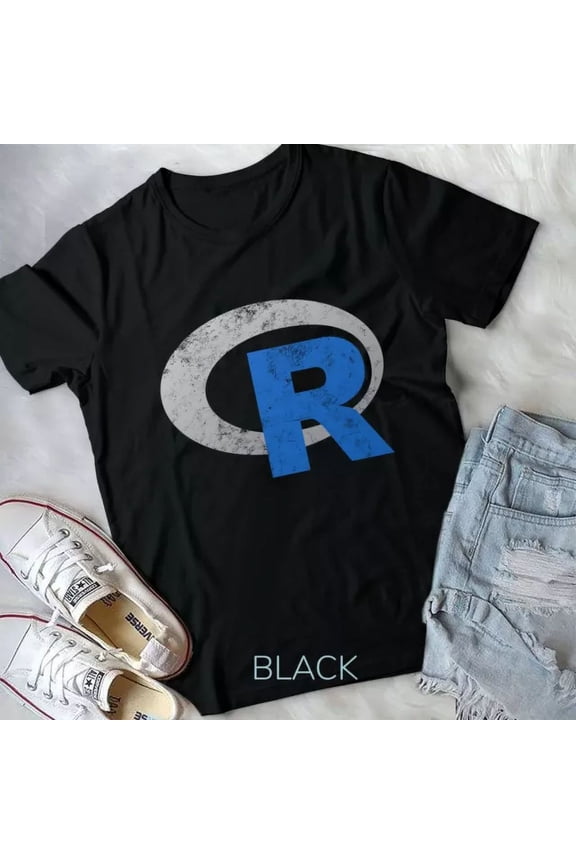 R Logo Programming Vintage Data Science Statistics Gift Unisex T-Shirt