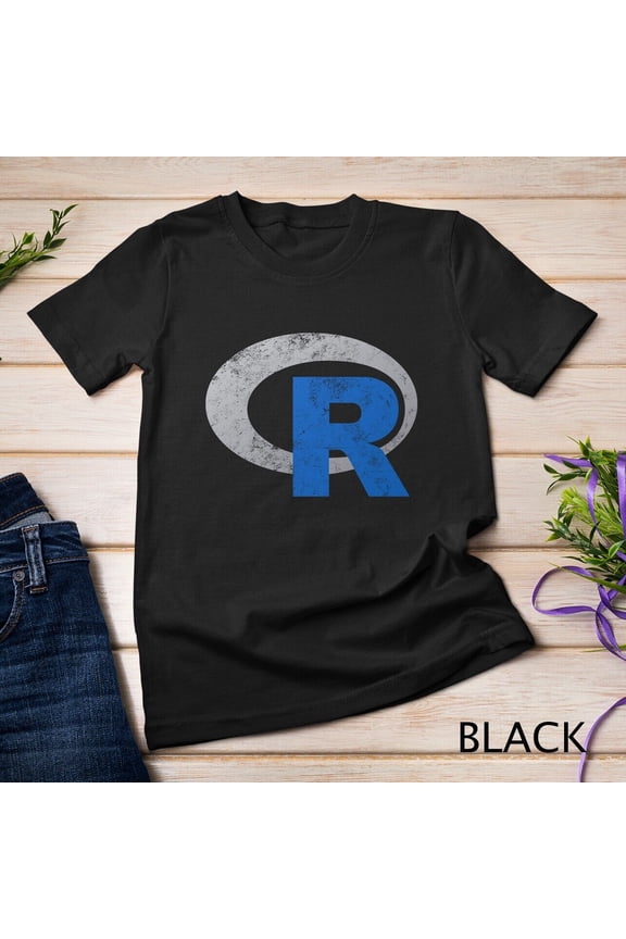 R Logo Programming Vintage Data Science Statistics Gift Unisex T-shirt
