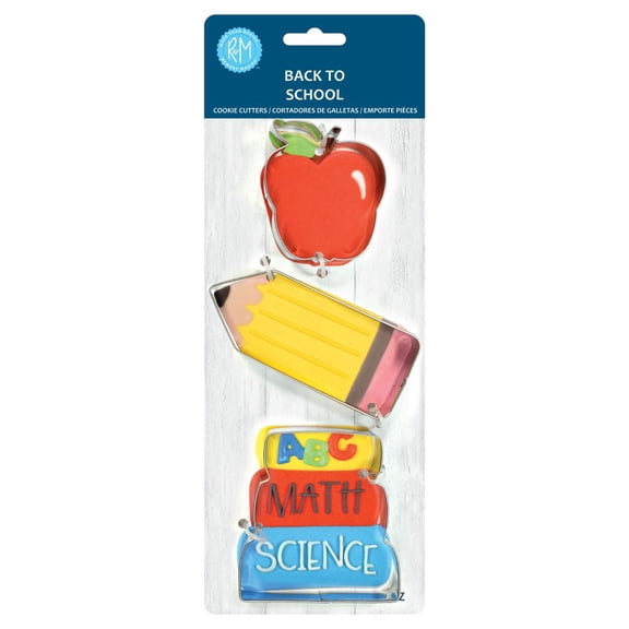 R&M Back to School 3pc Cookie Cutter Set