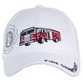 thumbnail image 1 of R&M Headwear Children's Embroidered Fire Truck Baseball Hat/Cap (White), 1 of 1
