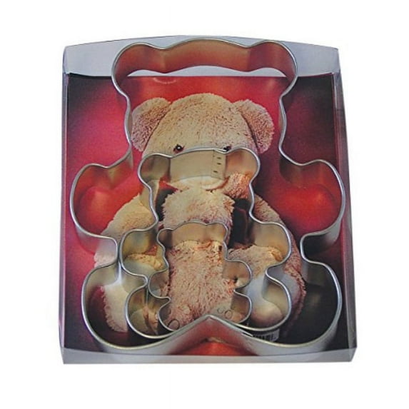 R&M International 1914/B Teddy Bear Cookie Cutters, Assorted Sizes, 3-Piece Set