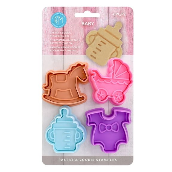 R&M International Baby Cookie and Pastry Stampers Set of 4