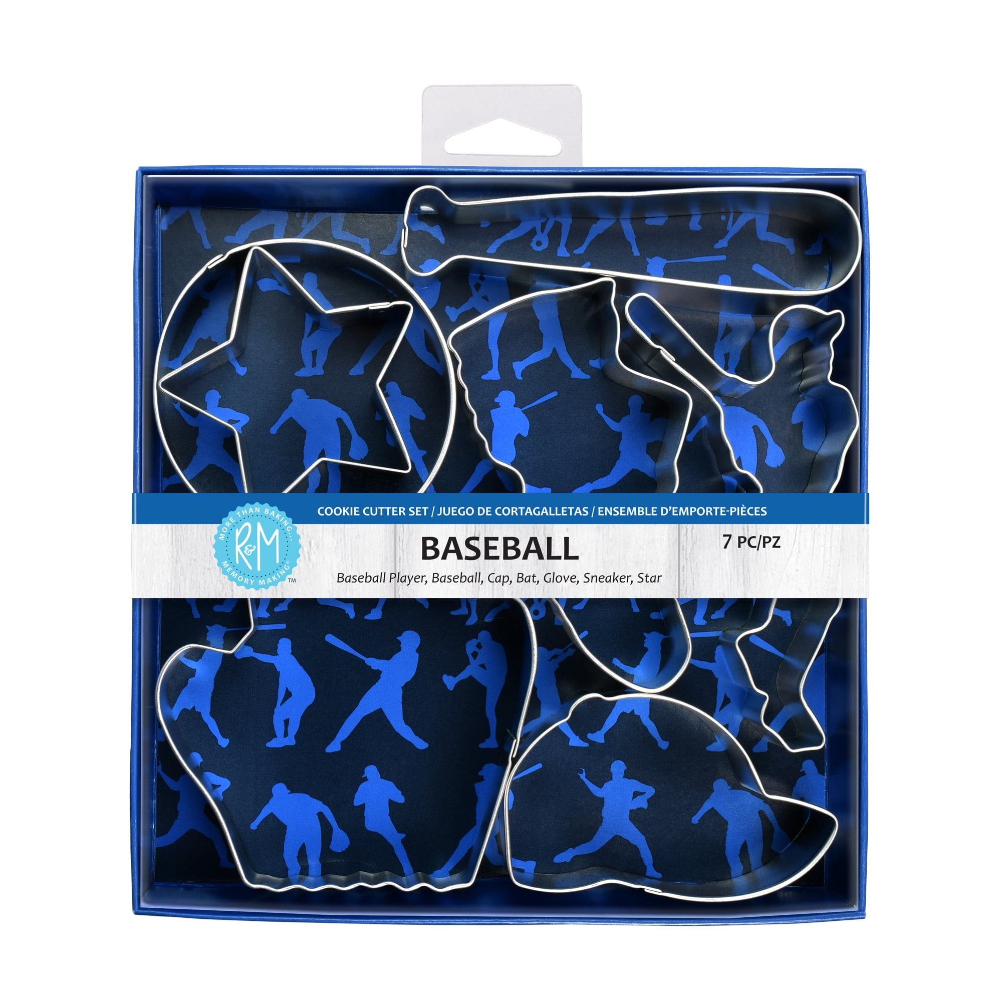 R&M International Baseball 7 Piece Cookie Cutter Set
