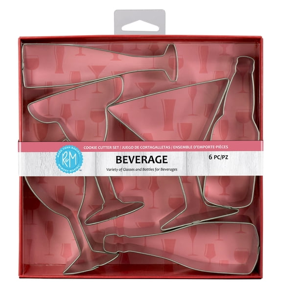 R&M International Beverage 6 Piece Cookie Cutter Set