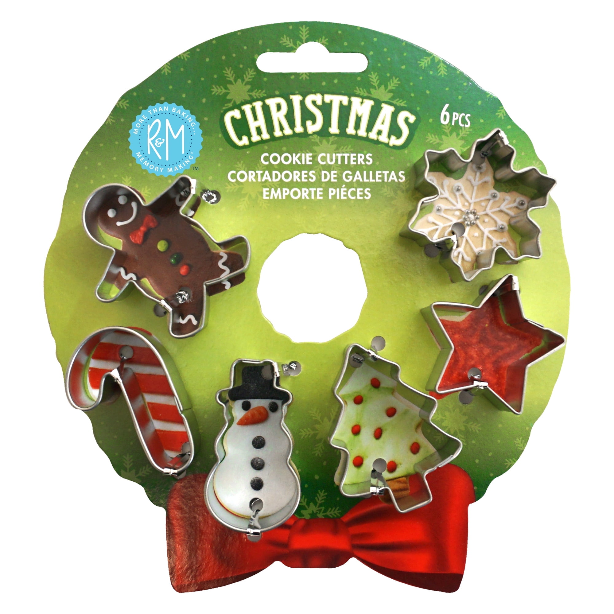 R&M International Christmas Mini Cookie Cutter 6 Piece Set