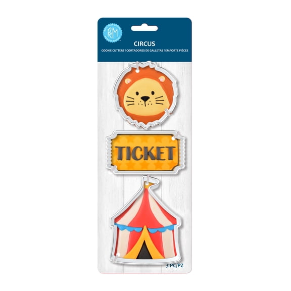 R&M International Circus 3 Piece Cookie Cutter Set