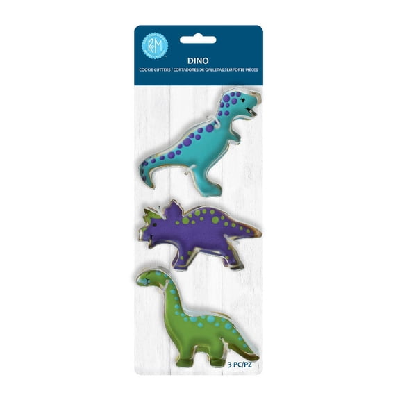 R&M International Dino 3Pc Cookie Cutter Set