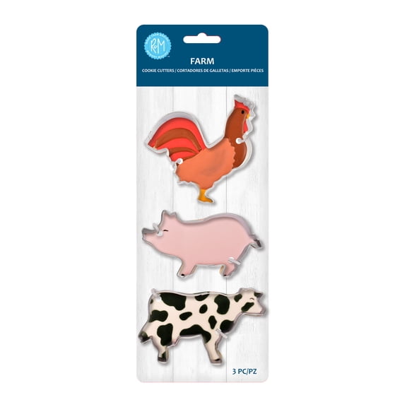 R&M International Farm 3 Piece Cookie Cutter Set