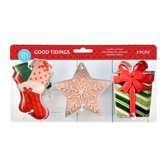R&M International Good Tiding 3 Piece Cookie Cutter Set