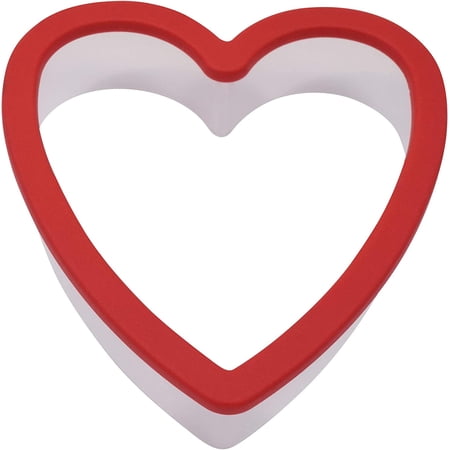 R & M International Heart Soft-Grip Cookie Cutter, One Size, Red