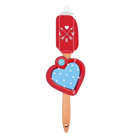 R&M International Love 2 Piece Spatula and Cookie Cutter Set