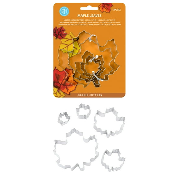 R&M International Maple Leaf Cookie Cutter 5 Piece Set
