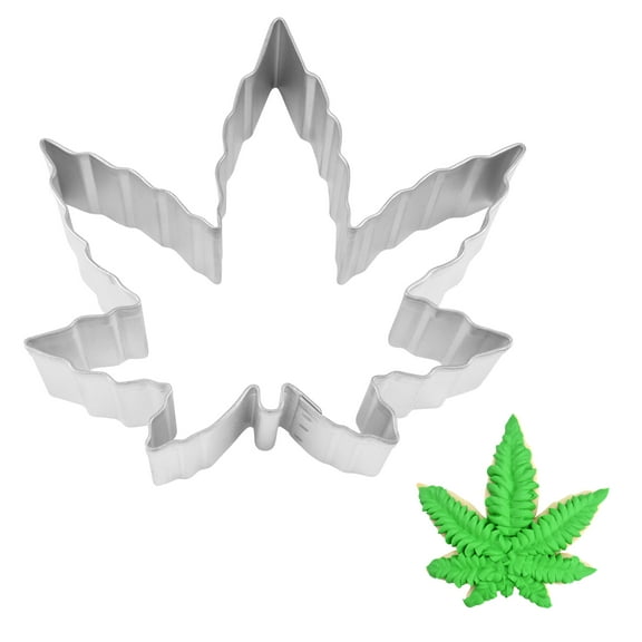 R&M International Marijuana Leaf 4" Cookie Cutter
