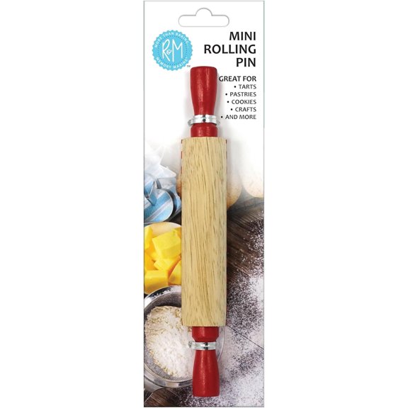 R & M International Mini Rolling Pin, Carded, One Size, Brown