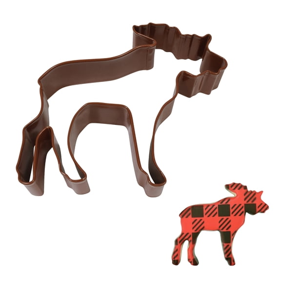 R&M International Moose 4" Cookie Cutter Brown