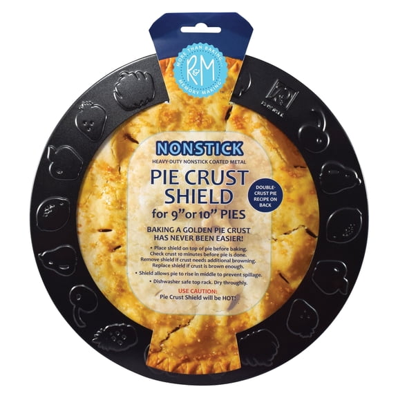 R&M International Pie Crust Shield Non-Stick Black
